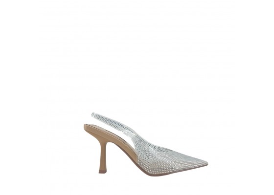 Zapato De Tacón Vinilo Transparente Slingback